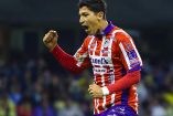 Ángel Zaldívar celebra gol con Atlético San Luis durante Liguilla del Apertura 2023.