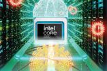 Chip Intel Core Ultra y la imagen de un cerebro digital.
