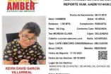 Cartel con Alerta Amber de Kevin David, niño desaparecido en el Estado de México.