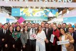 Autoridades mexicanas en la inauguración del Pabellón de México en la Fitur.