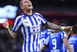 Brandon Vázquez celebra gol con Monterrey ante Atlético de San Luis.