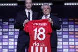 Arthur Vermeeren en su presentación con el Atlético.