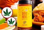 Salsa para alitas con cannabis que se venderá para disfrutar el super bowl.