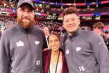 Travis Kelce, Diana Flores y Patrick Mahomes