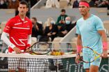 Novak Djokovic y Rafael Nadal durante un juego.