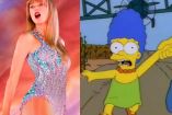 Taylor Swift en póster de Eras Tour y meme de March de Los Simpson y avión