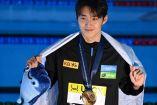 Kim Woo-min con medalla de oro para Corea del Sur en Doha 2024.