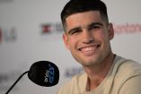 Carlos Alcaraz durante conferencia de prensa.