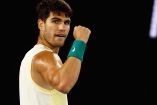 Carlos Alcaraz en partido de Abierto de Australia.