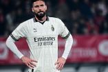 Olivier Giroud lamenta derrota del Milan ante Monza en la Serie A.