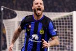 Marko Arnautović celebra gol ante Atlético de Madrid en Champions League.