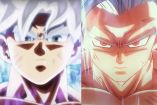 Gokú en ultra instinto y Gohan en modo bestia