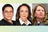 ministras Lenia Batres Guadarrama, Yasmín Esquivel Mossa y Loretta Ortiz Ahlf