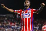Vitinho celebra gol de Atlético San Luis en la Jornada 10 del Clausura 2024 ante Puebla.