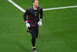 Manuel Neuer en un entrenamiento con Alemania.