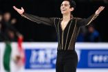 Donovan Carrillo durante programa libre Mundial de Patinaje Artístico sobre Hielo Montreal.