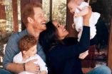 príncipe Harry y Meghan Markle con sus hijos