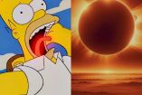 Homero Simpson gritando y eclipse solar