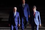 AMLO, Joe Biden y Justin Trudeau en Palacio Nacional