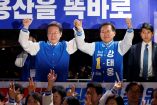 Lee Jae-myung en un acto de campaña del Partido Democrático de Corea. (AFP)