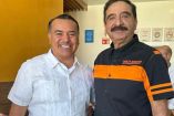 El candidato a la gubernatura de Yucatán por la coalición conformada PAN, PRI y Nueva Alianza, Renán Barrera y comandante Luis Felipe Saidén