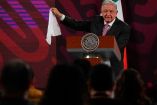 López Obrador en su conferencia mañanera
