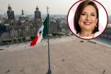 Xóchitl Gálvez pide mantener la Bandera en el Zócalo, durante la Marea Rosa