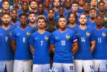 Jugadores de Francia con la camiseta azul.
