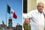 AMLO y bandera de México
