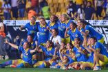 Jugadoras de América celebran boleto a la Final del Clausura 2024 de la Liga MX Femenil.