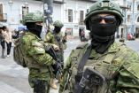 Soldados de Ecuador desplegados por escalada de violencia.
