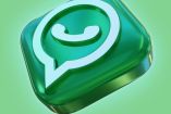 Icono de WhatsApp en tornasol verde