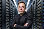 Elon Musk junto a supercomputadora.