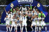 Jugadores de Real Madrid alzan el título 15 de los 'Merengues' en Champions League.