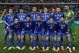 Jugadores de la selección de Italia formados para la foto.