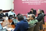 Mesa de Coordinación para la Construcción de la Paz da seguimiento a estrategia de seguridad en el Estado de México