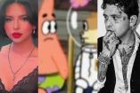 Angela Aguilar y Christian Nodal con meme de Bob Esponja