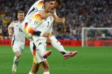 Futbolistas de Alemania celebran gol ante Escocia en la Inauguración de la Eurocopa 2024.