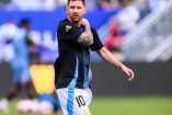 Lionel Messi previo al inicio del partido entre Argentina y Guatemala.