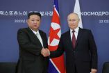Vladimir Putin y Kim Jong-un en reunión previa. (Reuters)