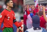 Cristiano Ronaldo y aficionados de República Checa durante la Eurocopa 2024.