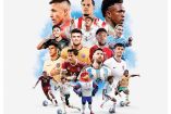 Futbolistas y mascota de la Copa América 2024.