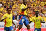 Jefferson Lerma celebra gol de Colombia ante Paraguay en el NRG Stadium.