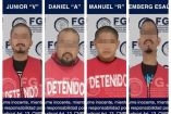 Sujetos detenidos acusados de secuestrar a empresarios y comerciantes en Reynosa, Tamaulipas