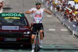 Tadej Pogacar ganó la Etapa 4 y tomó el liderato de la general del Tour de Francia 2024 (Reuters)
