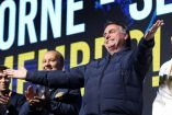 Jair Bolsonaro en mitin de la derecha en Brasil.
