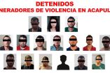 Personas detenidas responsables de provocar violencia en Acapulco, Guerrero