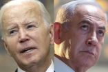 Joe Biden y Benjamin Netanyahu lado a lado.