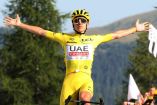 Tadej Pogacar se consolidó con su victoria en la etapa 20 del Tour de Francia (Reuters)