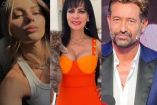 Irina Baeva con camiseta blanca, Maribel Guardia con vestido naranja y Gabriel Soto con traje